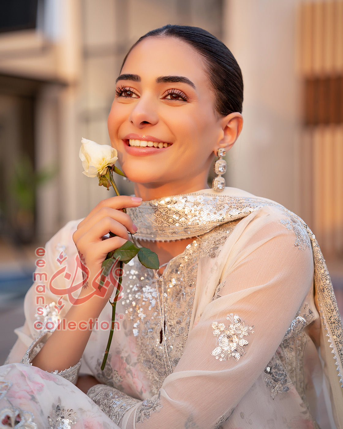 Ivory Floral Embroidered Luxury Suit