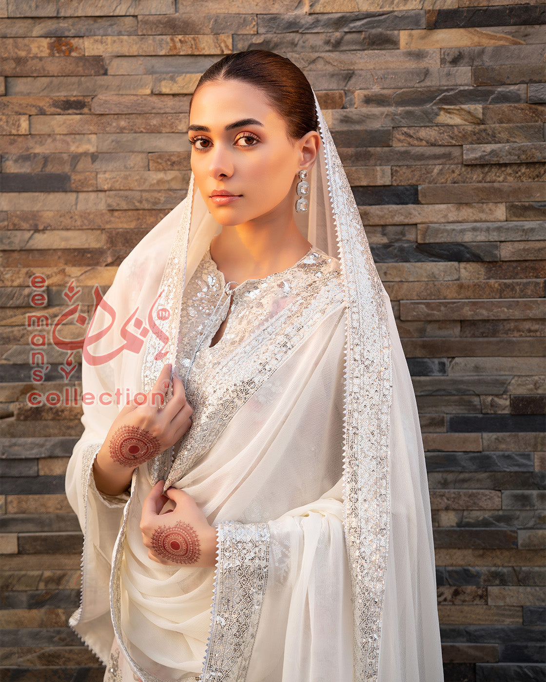 Ivory Floral Embroidered Luxury Suit