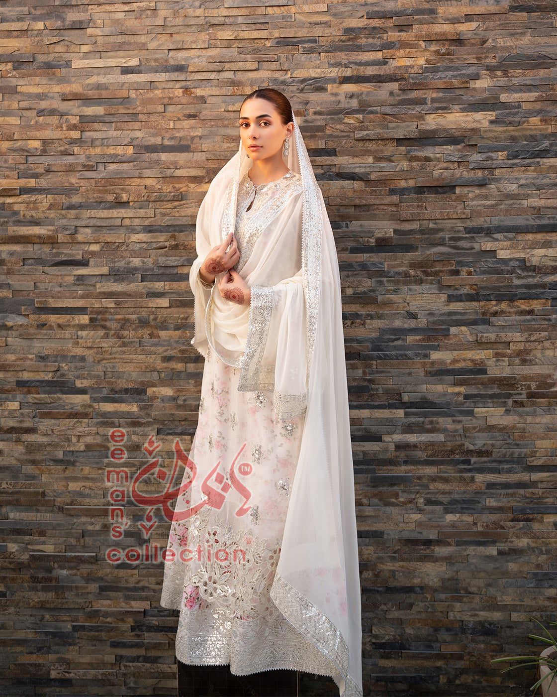 Ivory Floral Embroidered Luxury Suit